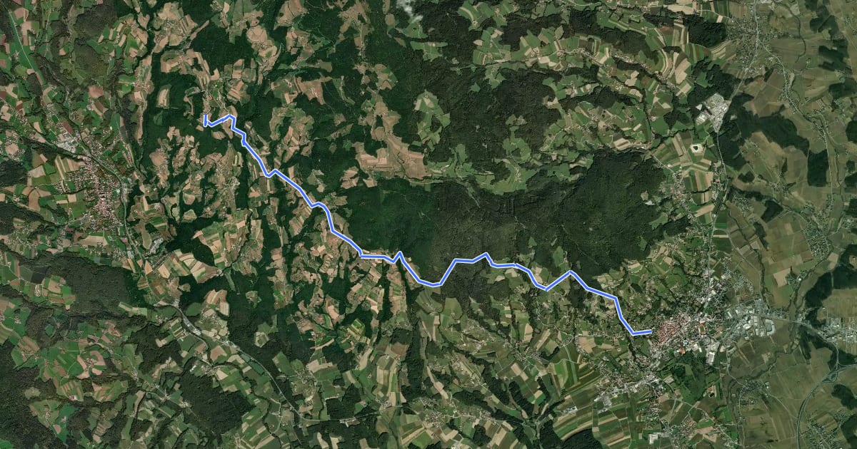 Маршрут Wanderweg 946 Hartberg Pöllauberg на спутниковом снимке