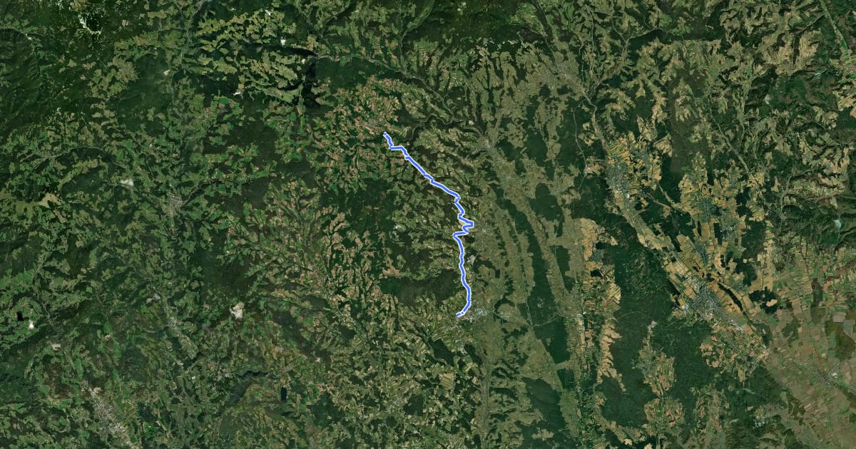 Маршрут Wanderweg 947 на спутниковом снимке