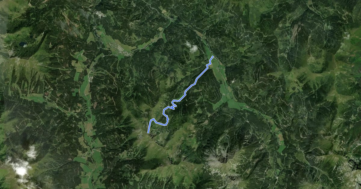 Маршрут Wanderweg 948 на спутниковом снимке