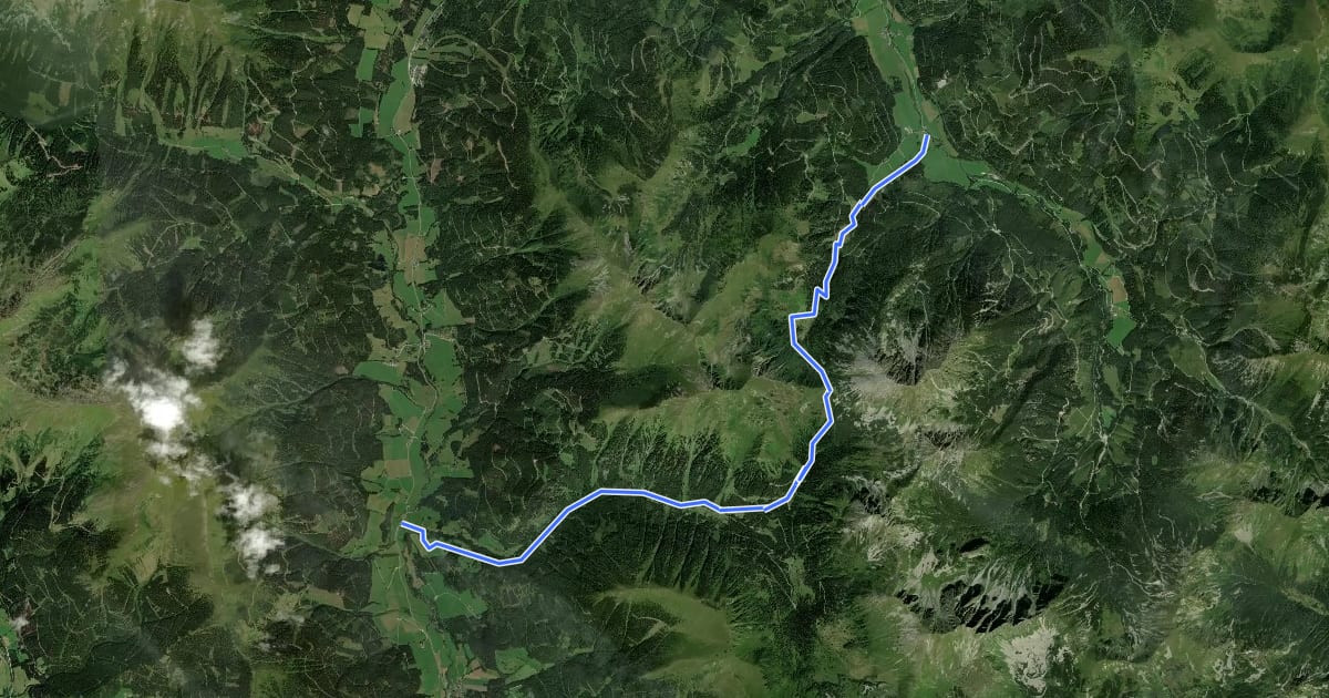 Маршрут Wanderweg 949 на спутниковом снимке
