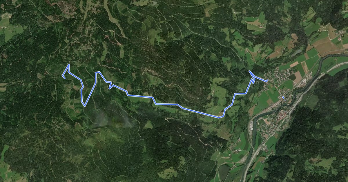 Маршрут Wanderweg 959 на спутниковом снимке
