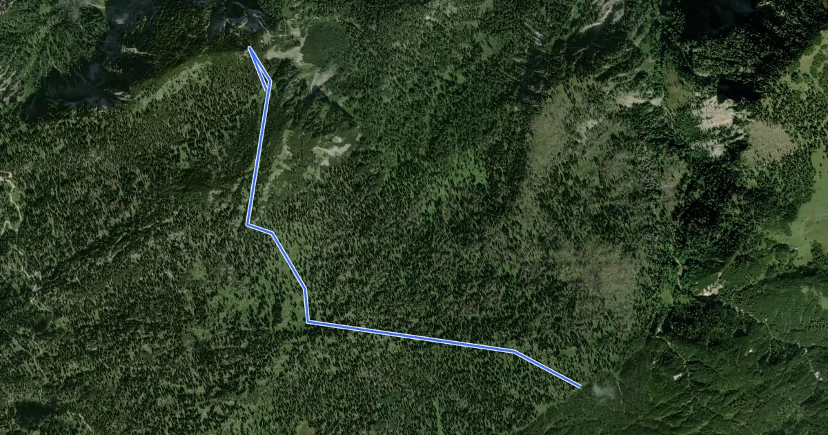 Маршрут Wanderweg 96 на спутниковом снимке