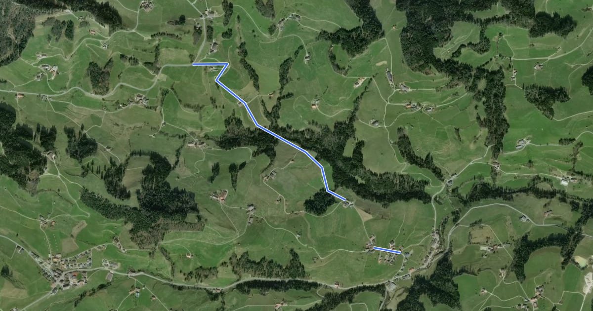 Маршрут Wanderweg на спутниковом снимке