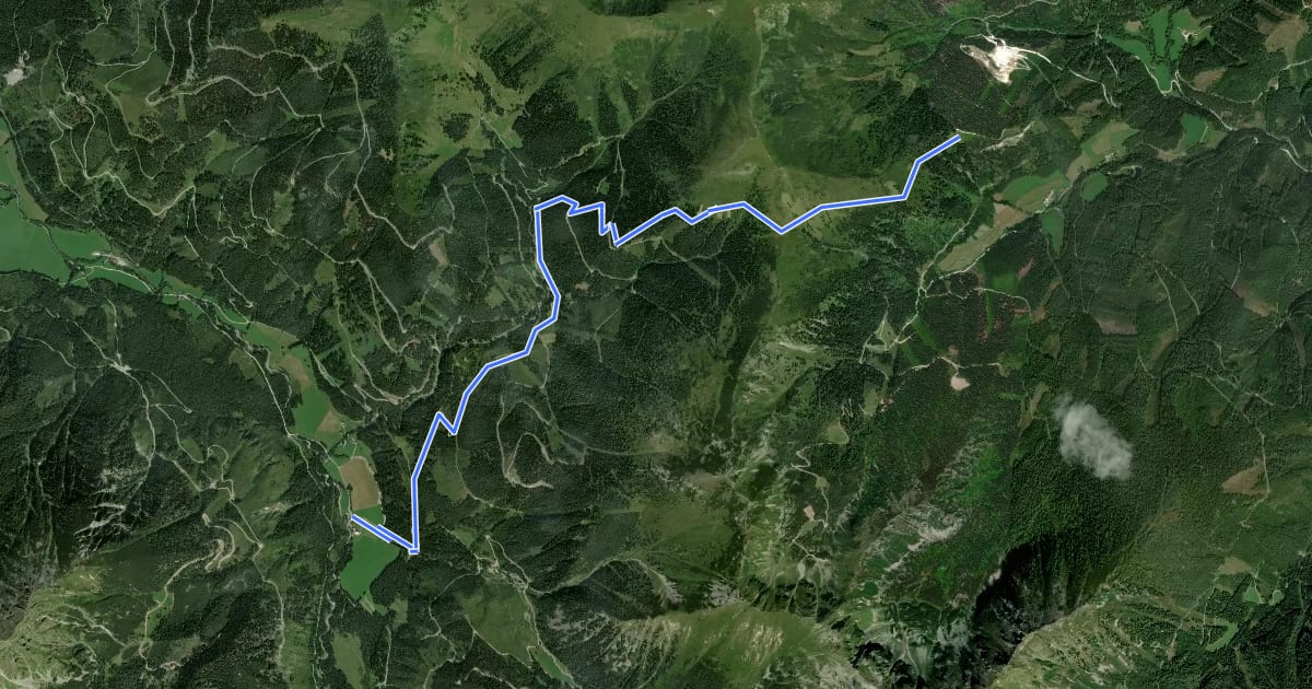 Маршрут Wanderweg 969 на спутниковом снимке