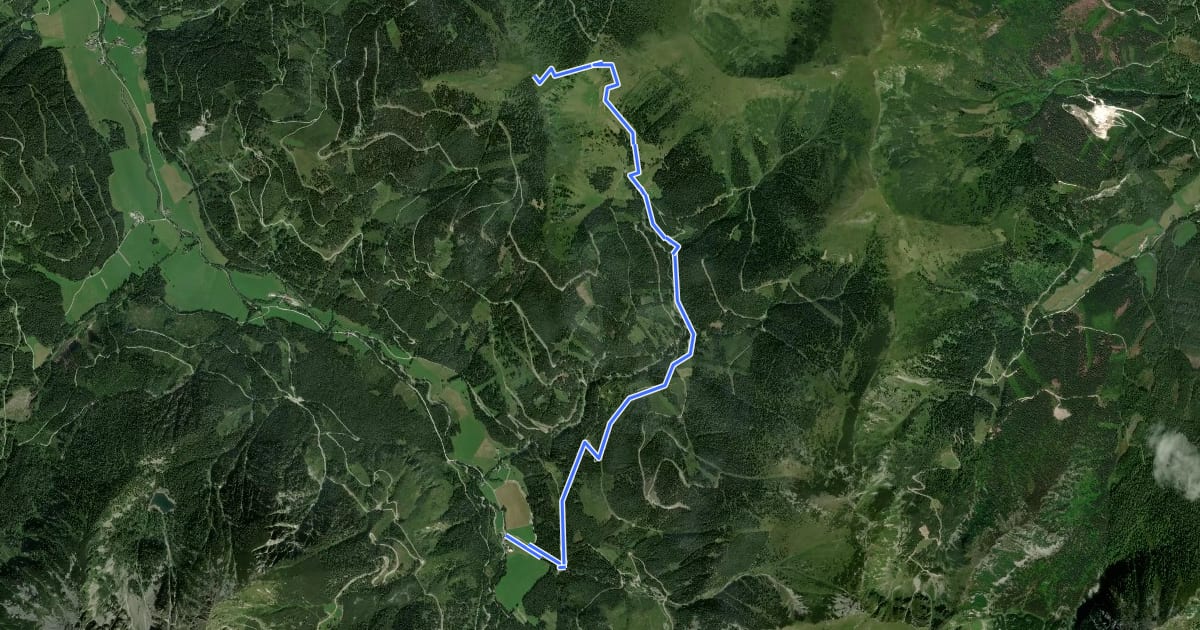 Маршрут Wanderweg 969a на спутниковом снимке