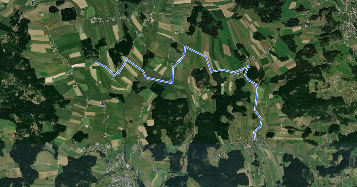 Маршрут Wanderweg 97 на спутниковом снимке