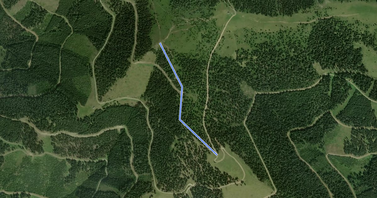 Маршрут Wanderweg 988A на спутниковом снимке