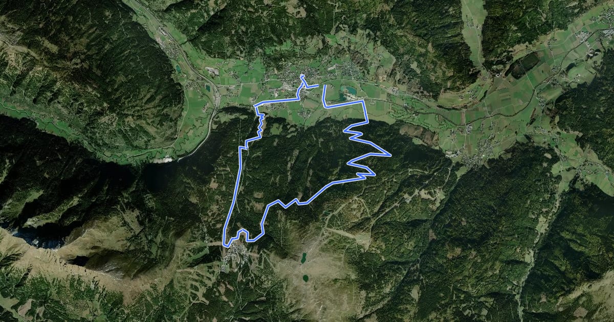 Маршрут Wanderweg 99, St. Michael-Katschberg Rundwanderweg на спутниковом снимке