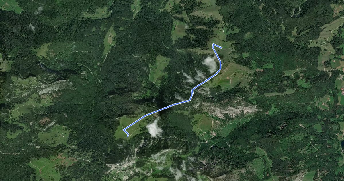 Маршрут Wanderweg 9b - Hochsalwand на спутниковом снимке