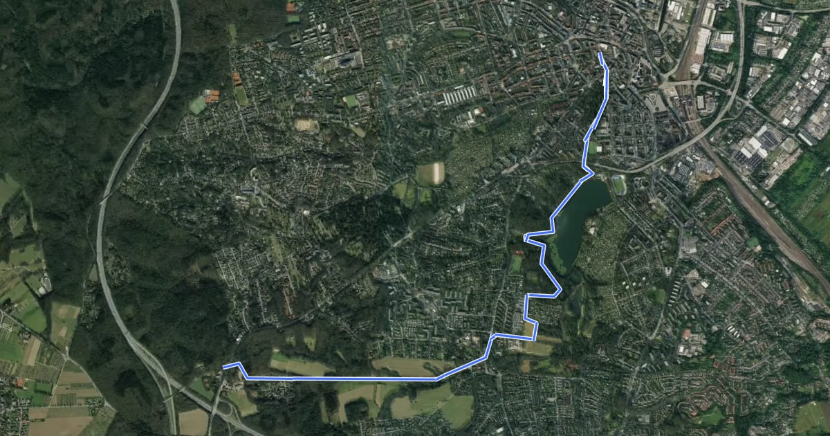 Маршрут Wanderweg A-H на спутниковом снимке