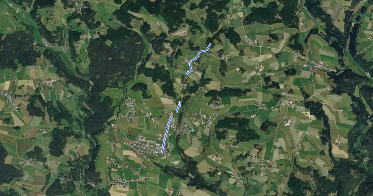 Маршрут Wanderweg A1 Alberndorf - Aschlberg на спутниковом снимке
