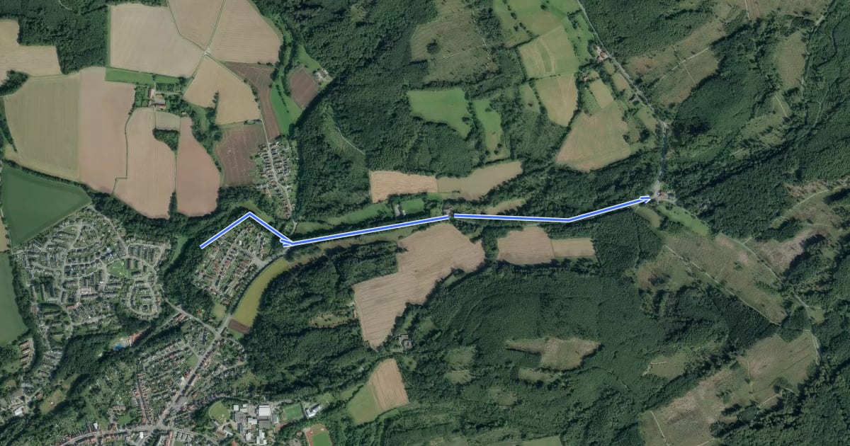 Маршрут Wanderweg A1 bei Blomberg на спутниковом снимке