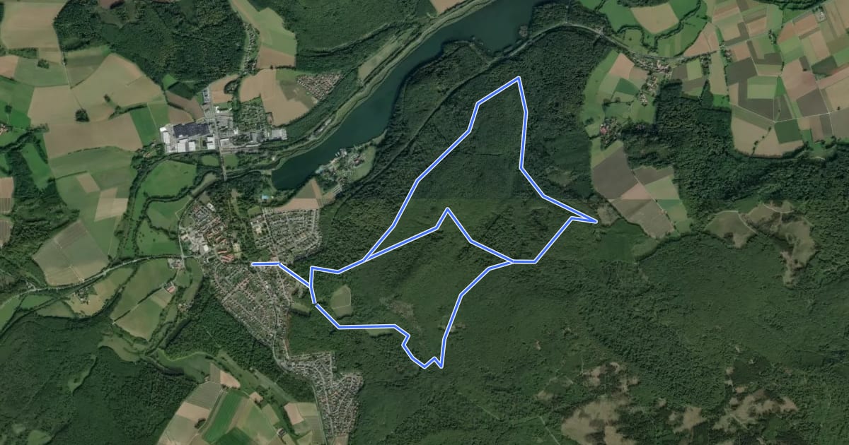 Маршрут Wanderweg A1 bei Schieder на спутниковом снимке