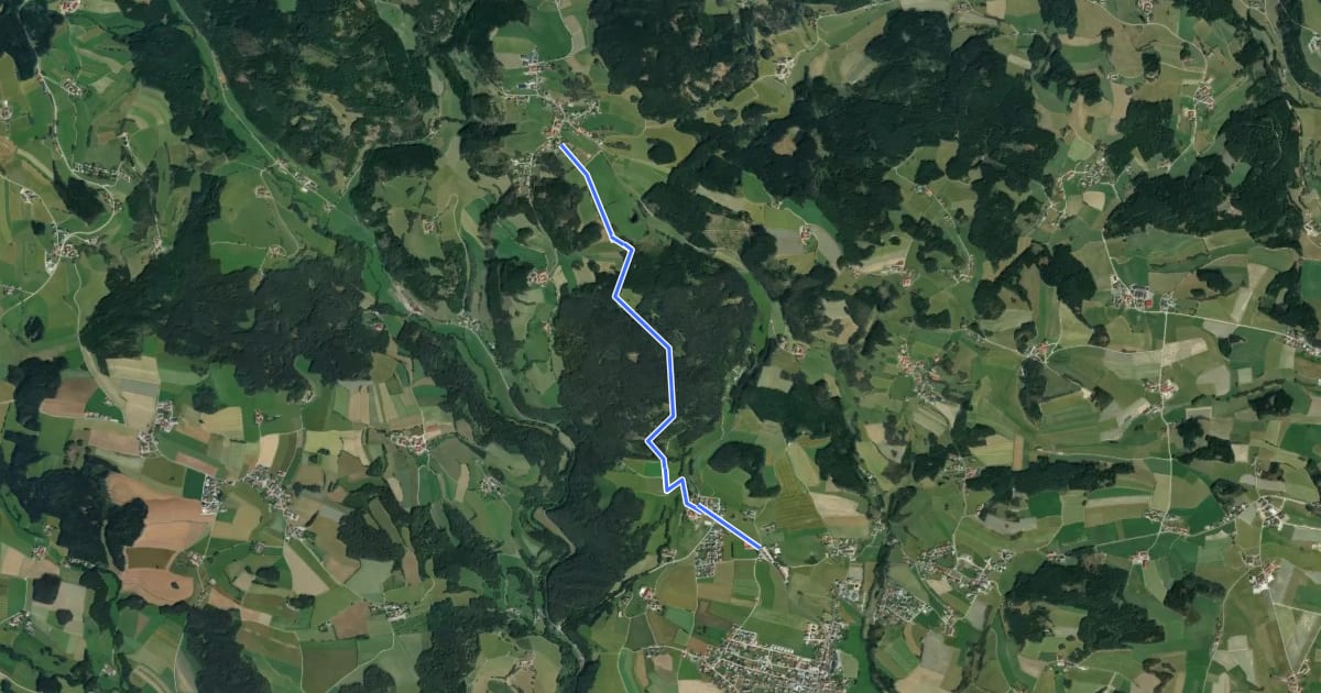 Маршрут Wanderweg A10 Landschaftsschutzgebiet "Roadlberg" на спутниковом снимке