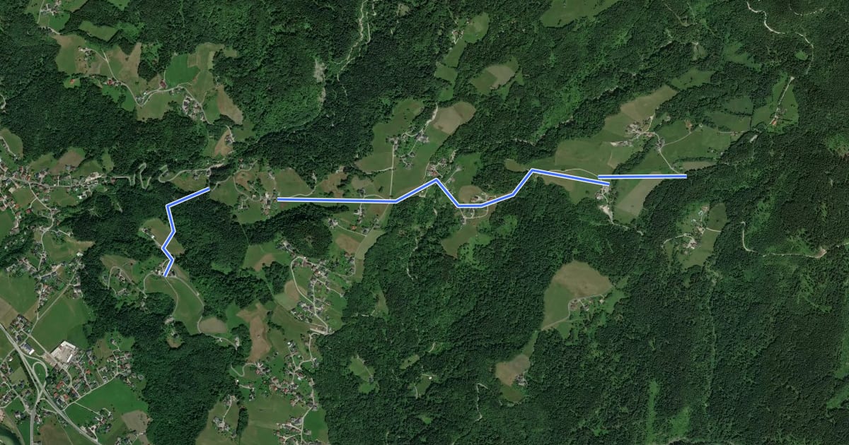 Маршрут Wanderweg A7 на спутниковом снимке