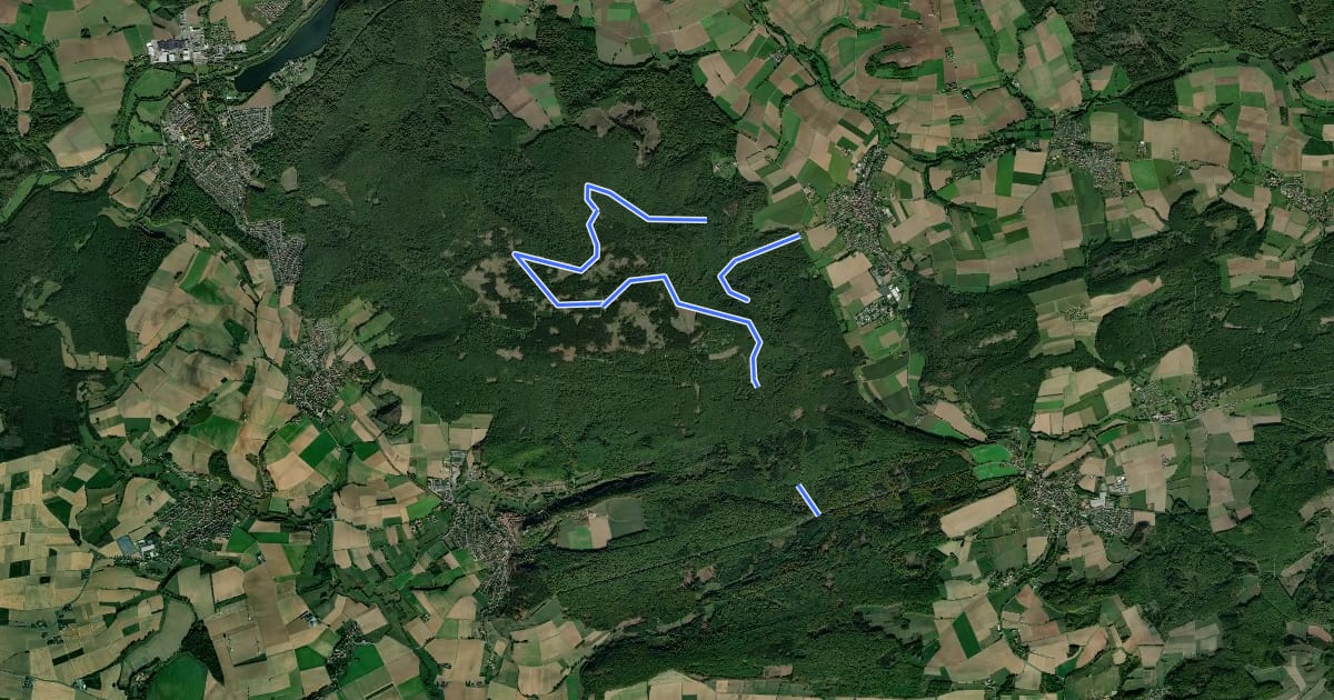 Маршрут Wanderweg A7 (bei Schieder) на спутниковом снимке
