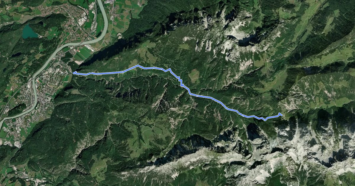 Маршрут Wanderweg Adlerweg Etappe 90 - Kaiserwinkl на спутниковом снимке