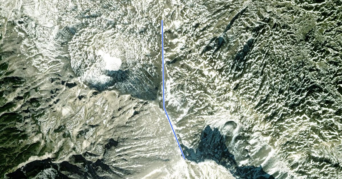 Маршрут Wanderweg Ahkarscharte - Lungauer Kalkspitze на спутниковом снимке