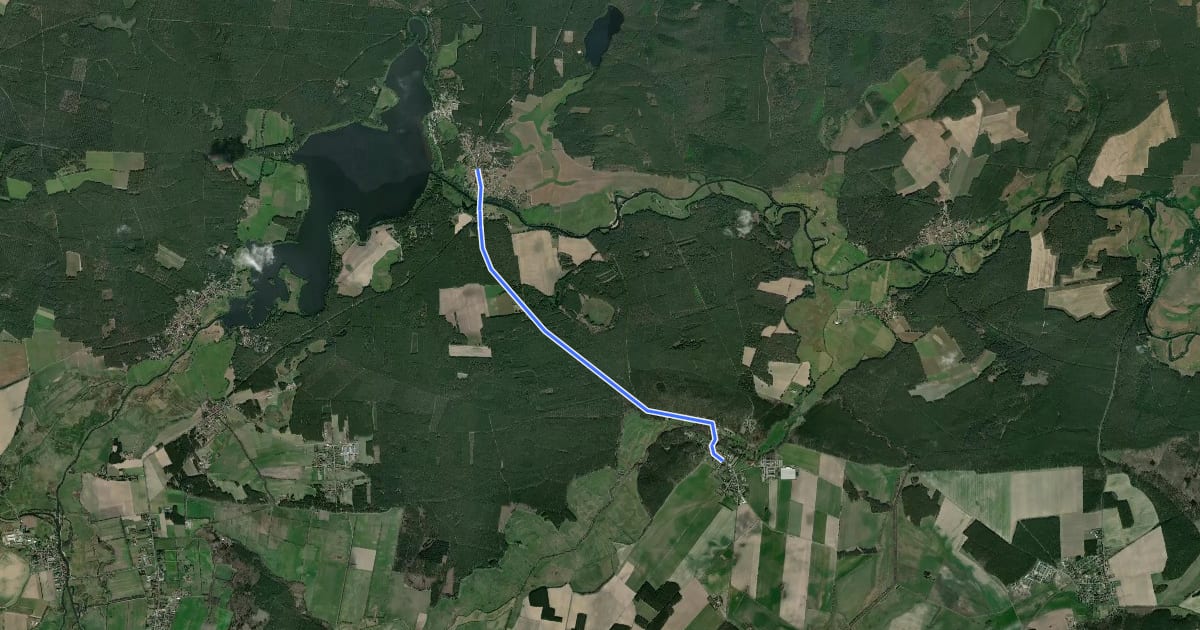 Маршрут Wanderweg Alt Schadow-Pretschen на спутниковом снимке