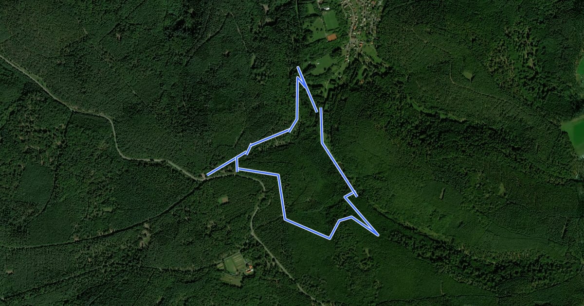 Маршрут Wanderweg Am Hirschsprung 2 на спутниковом снимке