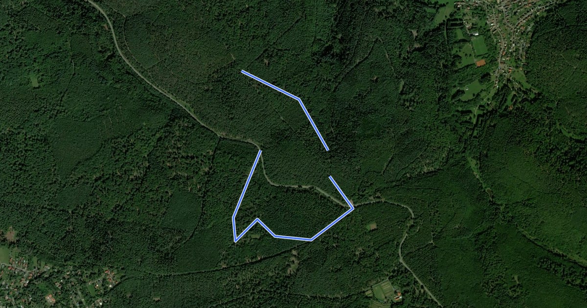 Маршрут Wanderweg Am Hirschsprung 3 на спутниковом снимке