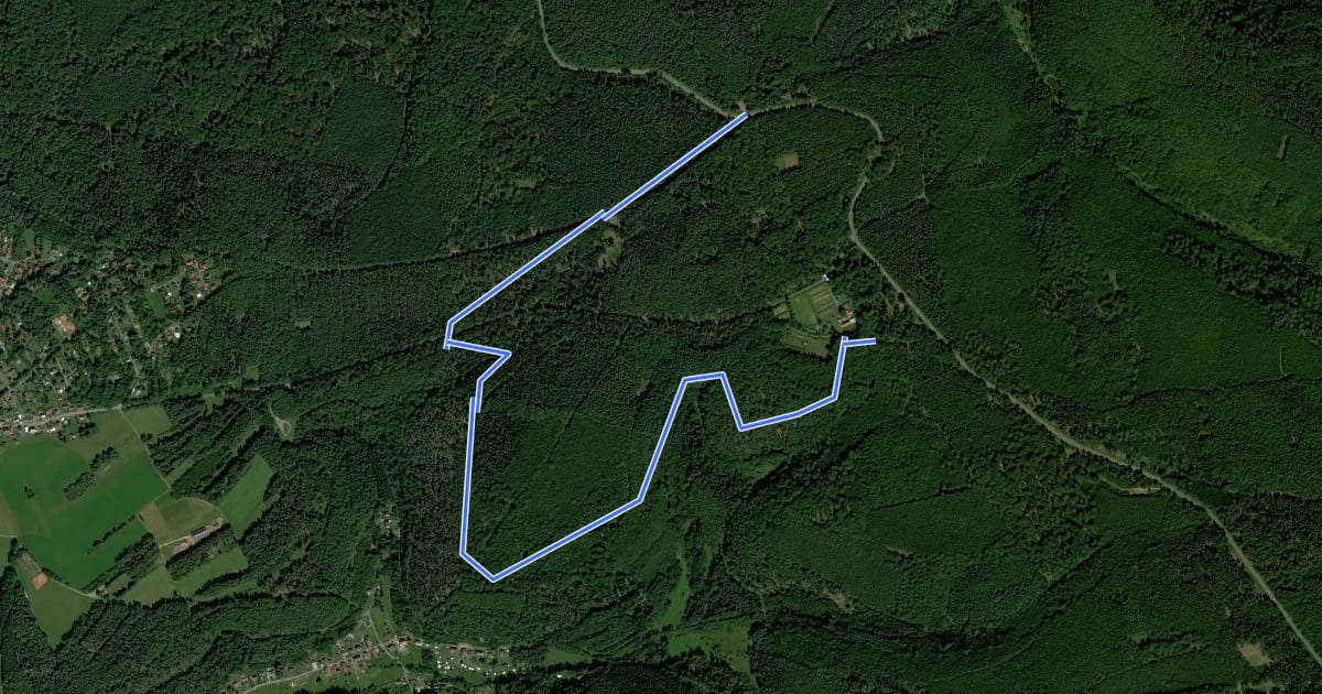 Маршрут Wanderweg Am Hirschsprung 4 на спутниковом снимке