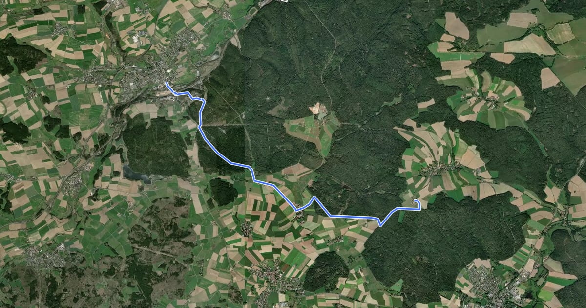 Маршрут Wanderweg Arzberg-Kappl на спутниковом снимке