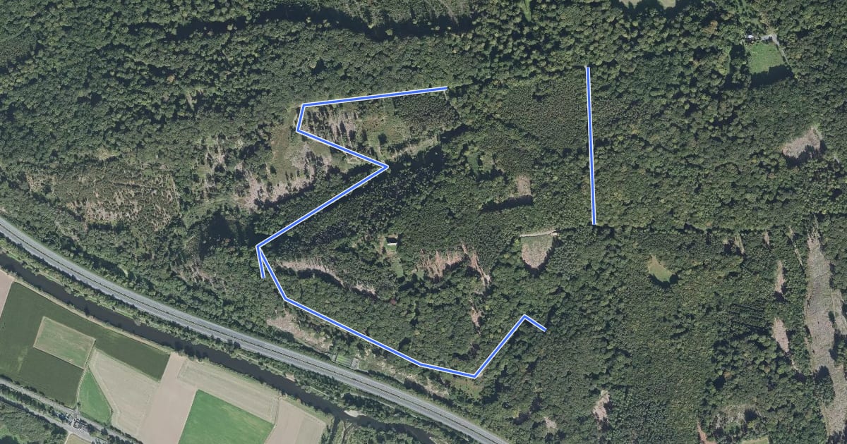 Маршрут Wanderweg auf dem Fürstenberg на спутниковом снимке