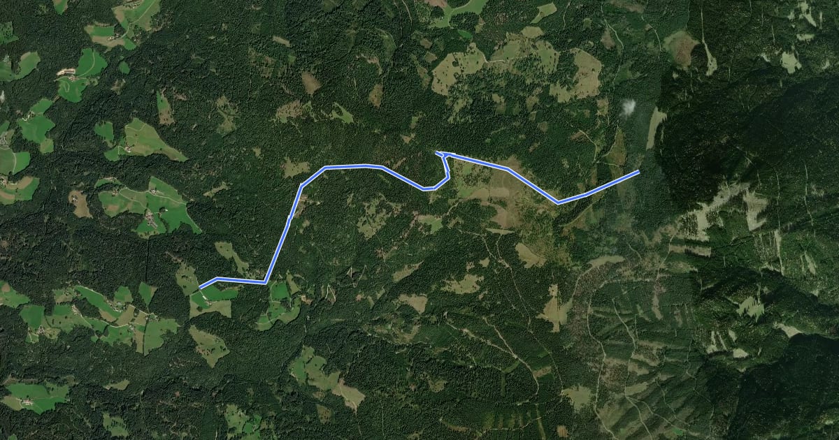 Маршрут Wanderweg Bärofen на спутниковом снимке