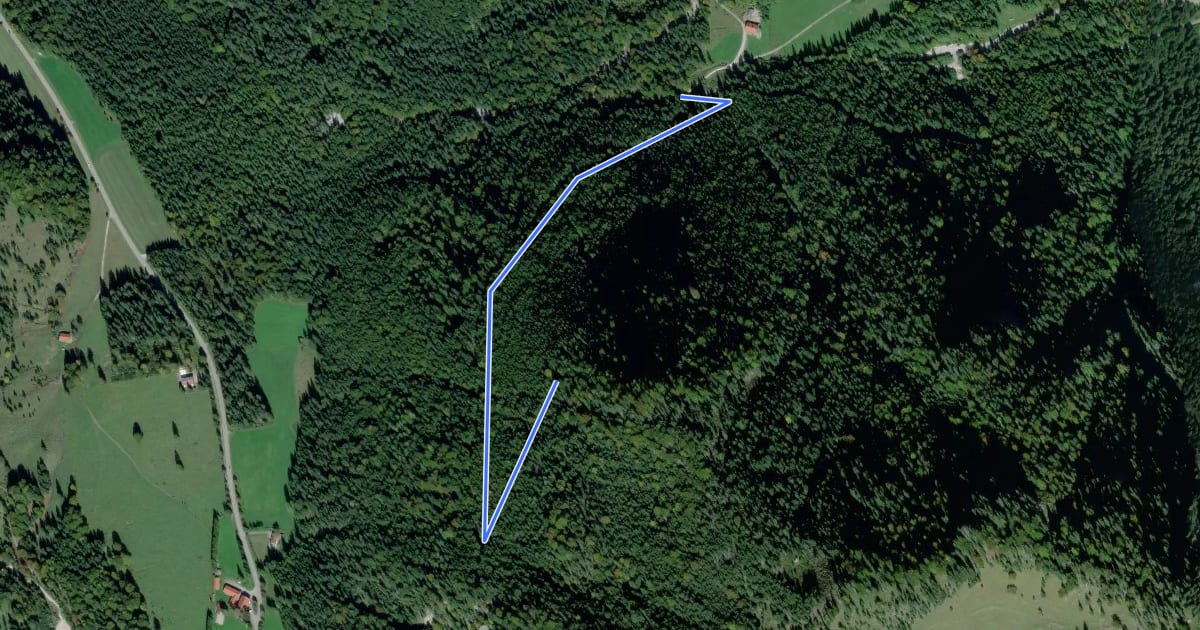 Маршрут Wanderweg B8 на спутниковом снимке