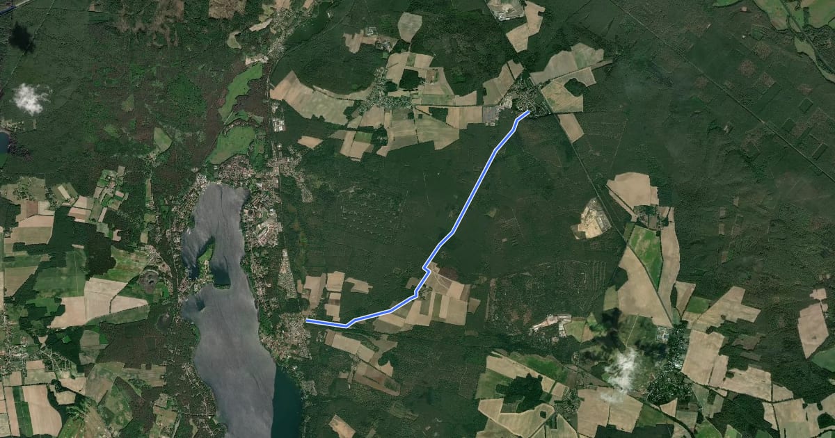 Маршрут Wanderweg Bad Saarow-Pieskow - Alt Golm на спутниковом снимке