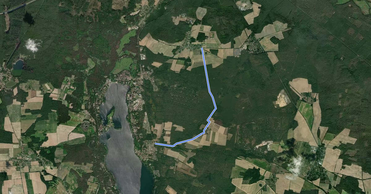 Маршрут Wanderweg Bad Saarow-Pieskow - Neu Golm на спутниковом снимке
