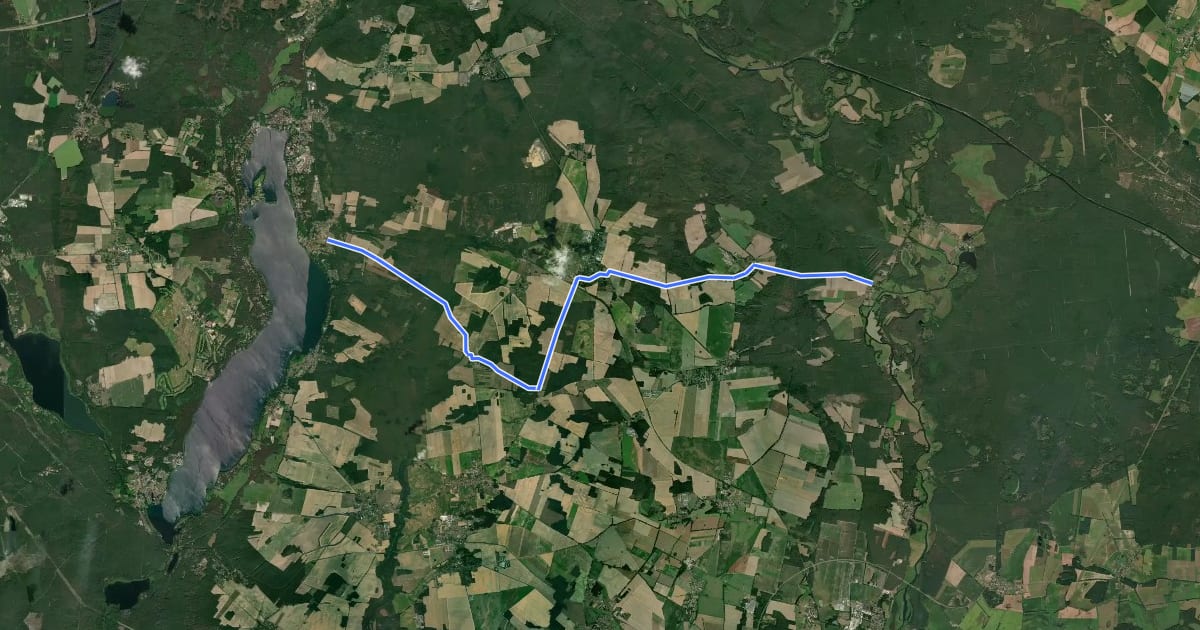 Маршрут Wanderweg Bad Saarow-Pieskow - Raßmannsdorf на спутниковом снимке