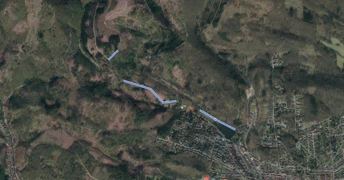 Маршрут Wanderweg Bad Sachsa - Philipsgruß на спутниковом снимке