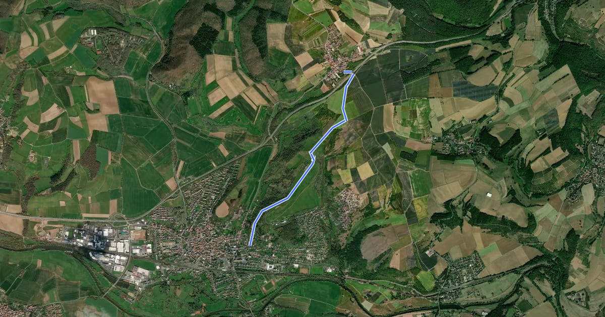 Маршрут Wanderweg Bad Sobernheim - Steinhardt на спутниковом снимке