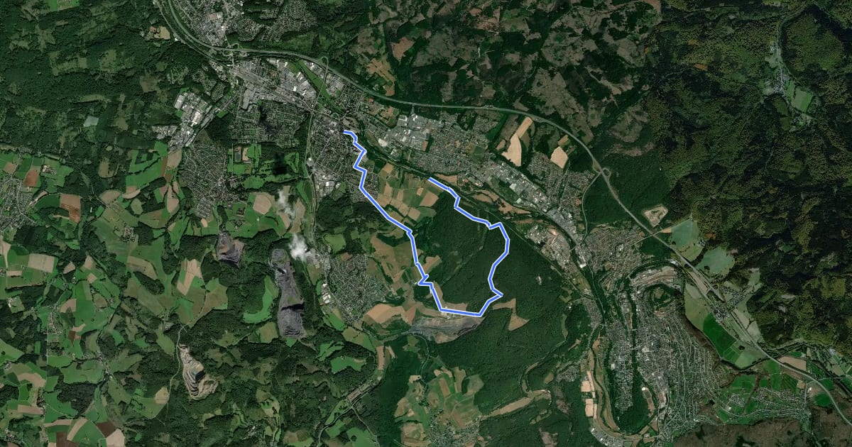 Маршрут [-] Wanderweg Balken (Arnsberg) на спутниковом снимке