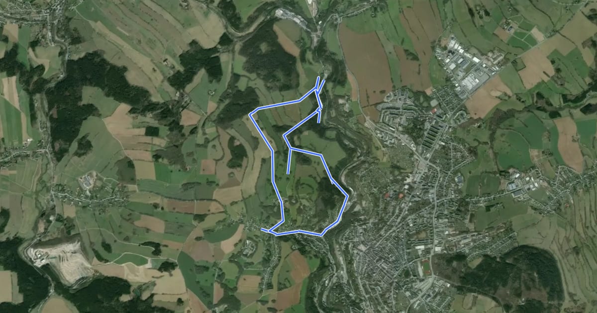 Маршрут Wanderweg Bergbaulehrpfad Frohnauer Weg на спутниковом снимке