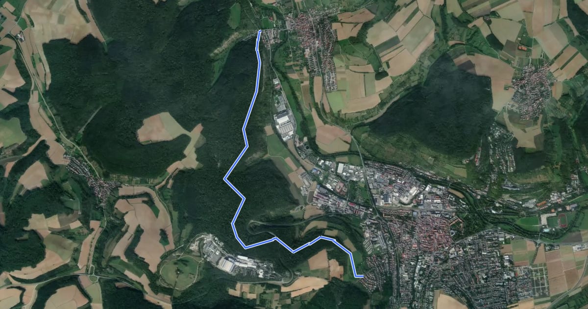Маршрут Wanderweg blaues, liegendes U (Badwegele) на спутниковом снимке