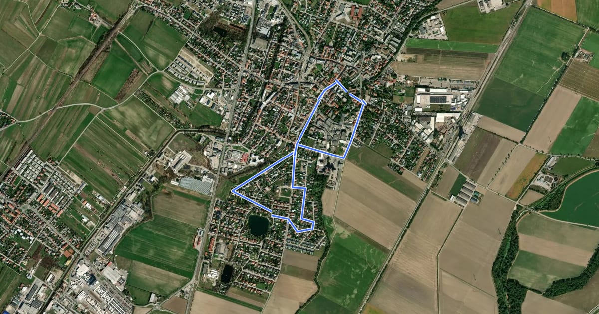 Маршрут Wanderweg Blumensiedlung на спутниковом снимке