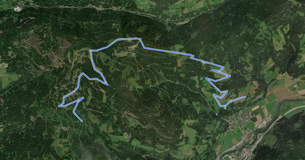 Маршрут Wanderweg Bocksruck на спутниковом снимке