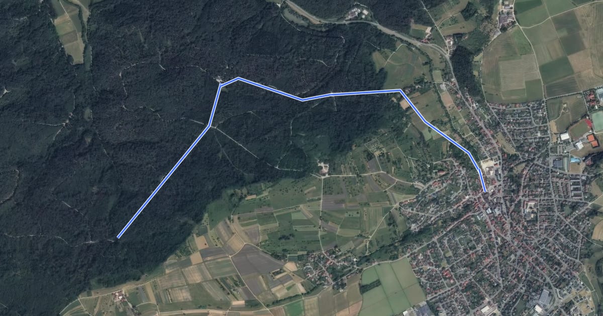 Маршрут Wanderweg - Bodelshausen - Weg-4 - Bodelshausen - Richtung Hirrlingen bis zum HW3 на спутниковом снимке