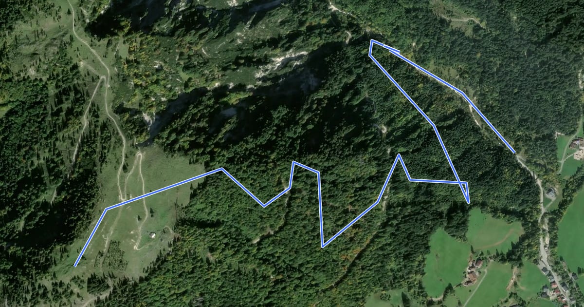 Маршрут Wanderweg Bodenberg на спутниковом снимке