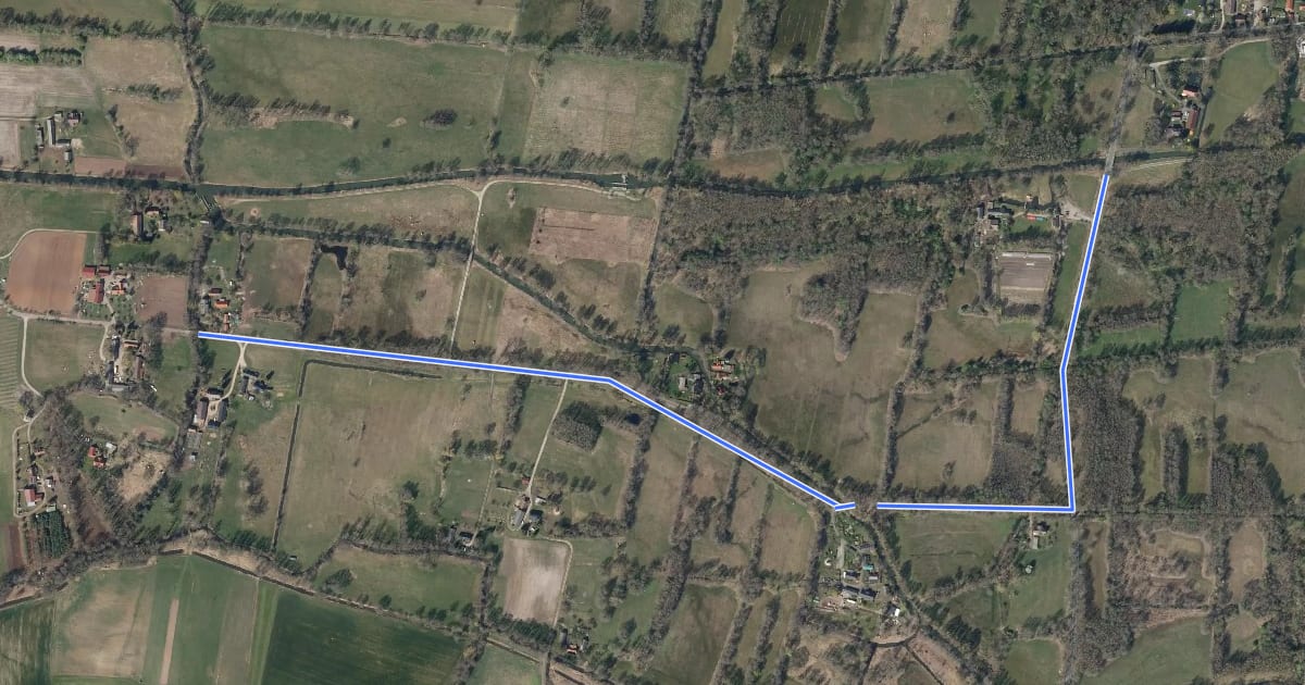 Маршрут Wanderweg Burg Kolonie->... на спутниковом снимке