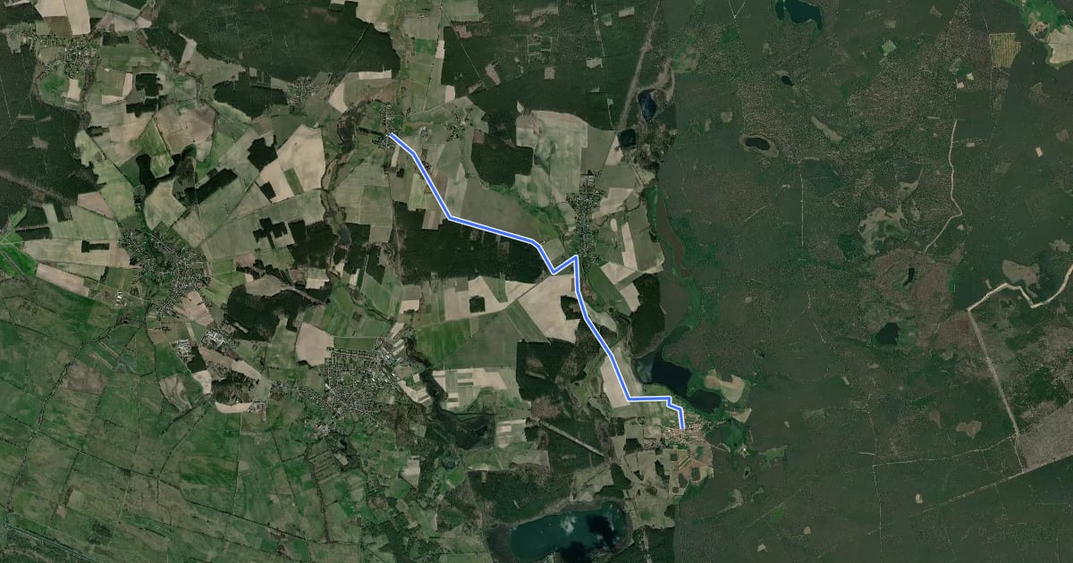 Маршрут Wanderweg Butzen-Byhlener See на спутниковом снимке