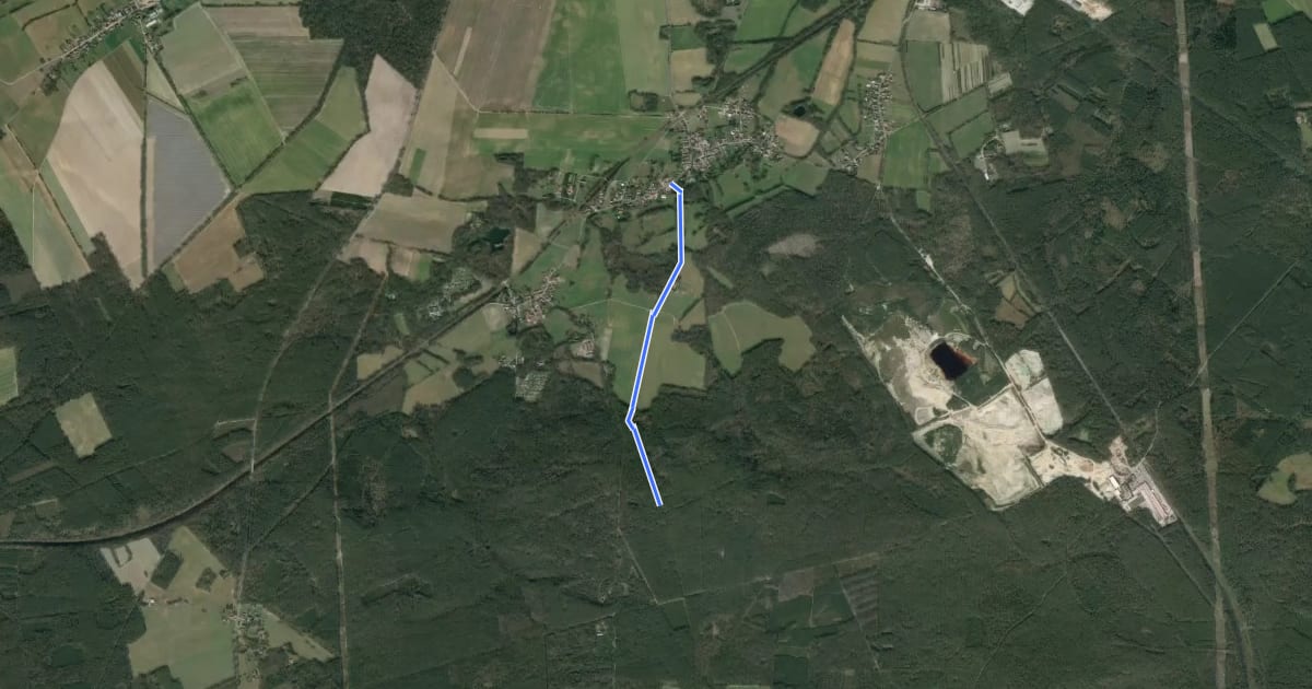 Маршрут Wanderweg Cabeler Berge-Werchow на спутниковом снимке