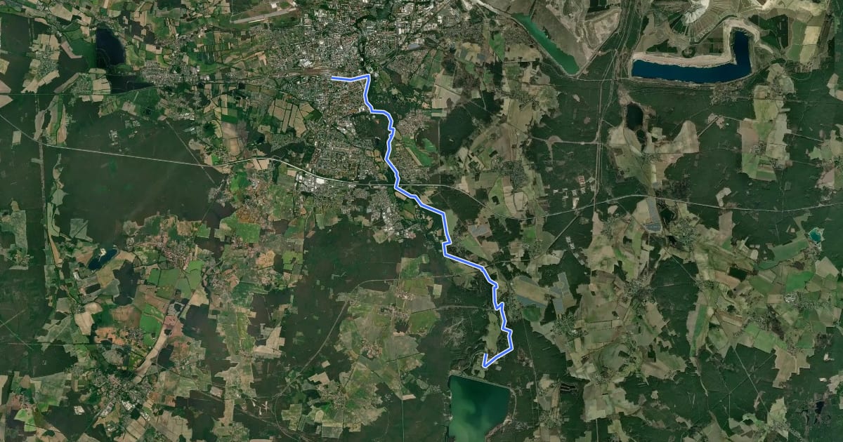Маршрут Wanderweg CB - SPB на спутниковом снимке