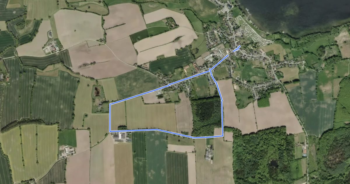 Маршрут Wanderweg D4 на спутниковом снимке