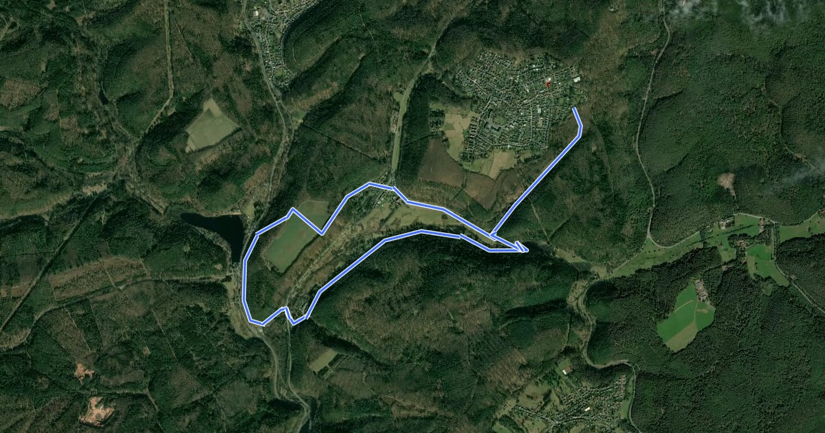 Маршрут Wanderweg Dansenberg 2 на спутниковом снимке