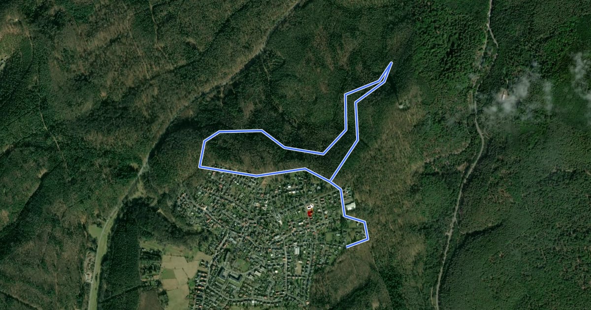 Маршрут Wanderweg Dansenberg 4 на спутниковом снимке