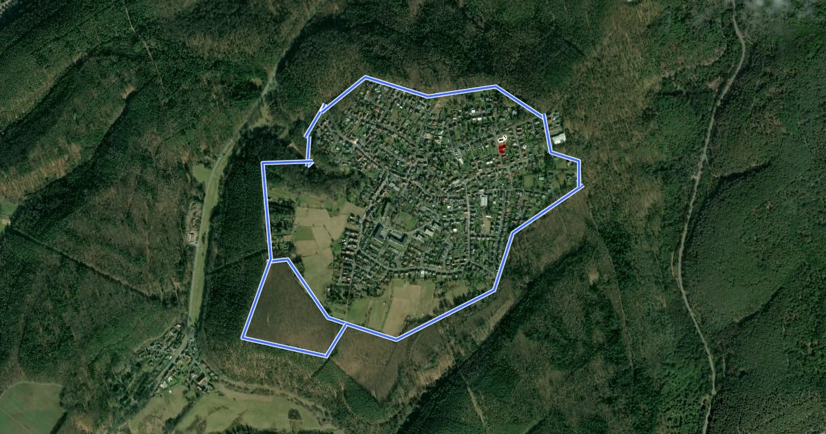 Маршрут Wanderweg Dansenberg Kerscheknabberweg на спутниковом снимке